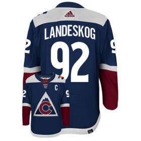 Män Ishockey Colorado Avalanche tröja Gabriel Landeskog 92 Adidas Navy Tredje Authentic